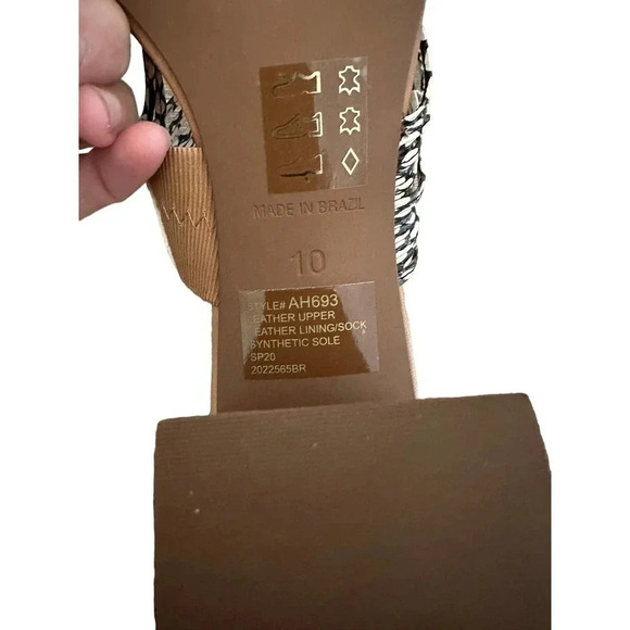 Madewell Women's Leather Snakeskin Embossed‎ Slip On Meg Slide Size 10 - Picture 4 of 5